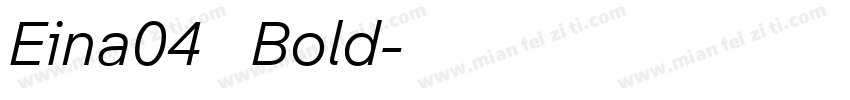 Eina04   Bold字体转换